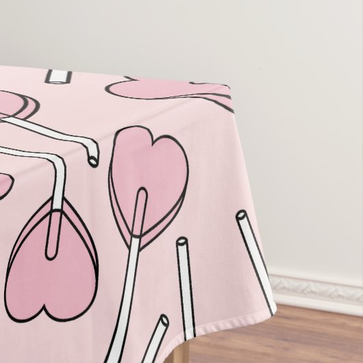 Roze Lolly's, Hart Lolly's, Lolly Patroon Tafelkleed (Voorbeeld)