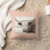 roze Longhorn Pillow Kussen (Deken)