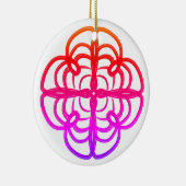 Roze Looptyloo Mandala Doodle #22 Keramisch Ornament (Rechts)