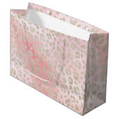 Roze loopvlakpatroon groot cadeauzakje (Voorkant Gekanteld)