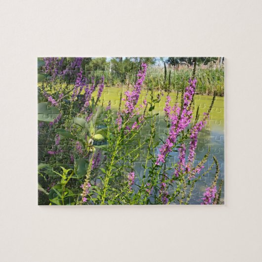 Roze Loosestrifes Legpuzzel (Horizontaal)