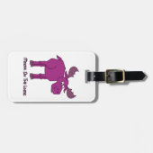 Roze los op de los bagagelabel (Voorkant horizontaal)