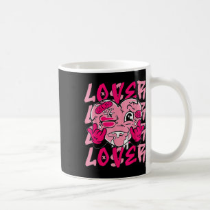 Roze Loser Lover Roze Drip Heart Matching T-shirt Koffiemok