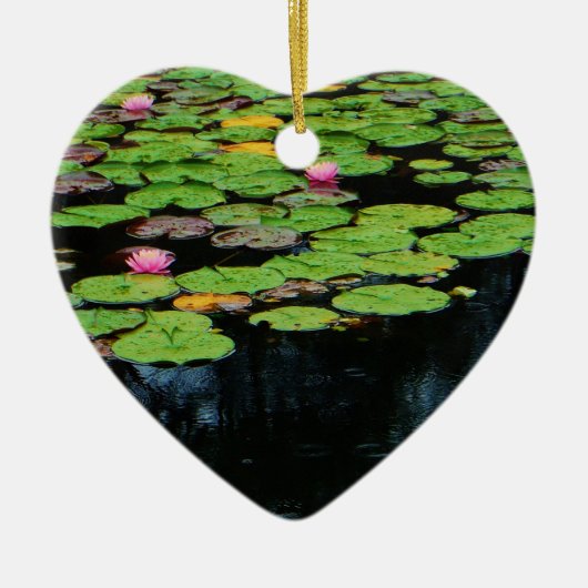 roze lotus black keramisch ornament (Voorkant)