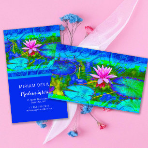 Roze Lotus Blauw Namaste Boutique of Yoga Visitekaartje