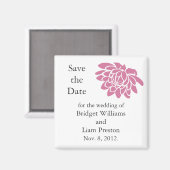 Roze Lotus Bloem Bewaar de Datummagneet (wit) Magneet (Voorkant / Achterkant)