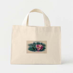 Roze Lotus Bloem Botanisch Mini Tote Bag