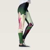 Roze Lotus Bloem Fotografie Leggings (Rechts)