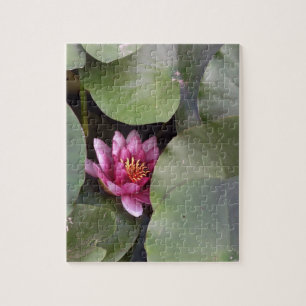 Roze Lotus Bloem Fotopuzzel met geschenkdoos Legpuzzel