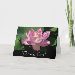 Roze Lotus Bloem IV Bedankkaart