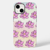Roze Lotus Bloem Kunst Case-Mate iPhone Case (Achterkant)