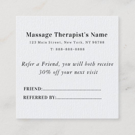 Roze Lotus Bloem Minimalistische Holistische Thera Aanbevelingskaartje (Achterkant)