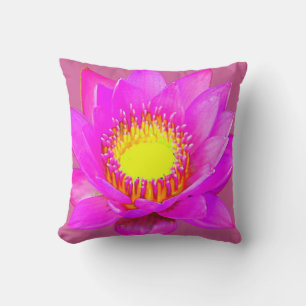 Roze Lotus Bloem Worp Kussen