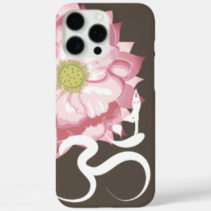 Roze Lotus Bloem Yoga & Witte Kalligrafie Om Aum iPhone 16 Pro Max Hoesje