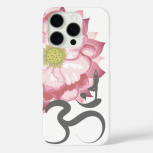 Roze Lotus Bloem Yoga & Zen Kalligrafie Om Aum iPhone 16 Pro Hoesje