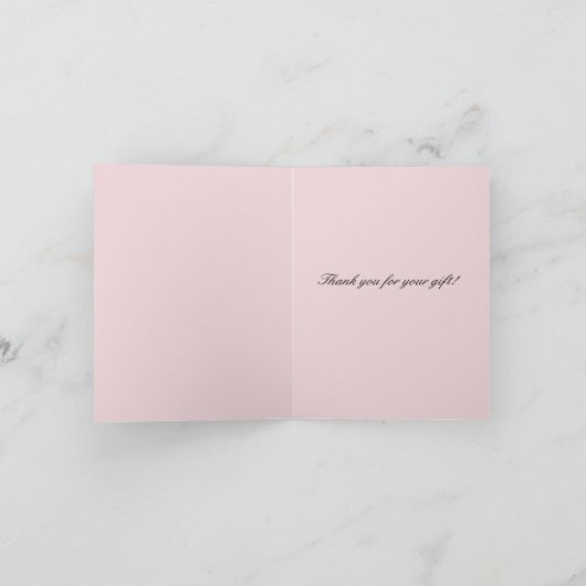 Roze Lotus Bloemen Dank u Bedankkaart (Binnen)