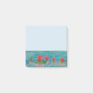 Roze Lotus Bloemen tekening kunst Notities Post-it® Notes