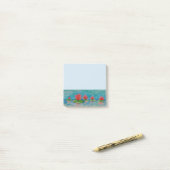 Roze Lotus Bloemen tekening kunst Notities Post-it® Notes (Op bureau)