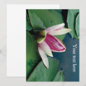 Roze Lotus Bloesem Bloem Foto Uitnodiging (Voorkant / Achterkant)