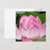 Roze Lotus Bloom Feestdagenkaart (Voorkant / Achterkant)