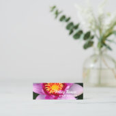 Roze Lotus Bloom, Mini Visitekaartje (Staand voorkant)