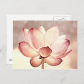 Roze Lotus Blossom Briefkaart (Voorkant / Achterkant)