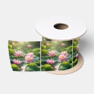 Roze Lotus drijvend in een vijver Lint