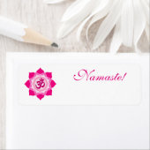 Roze lotus etiket (Insitu)