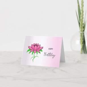 Roze lotus feestdagen kaart