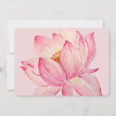 Roze Lotus Flower baby shower Kaart (Achterkant)