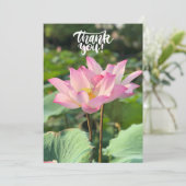 Roze Lotus Flower Bedankt (Staand voorkant)