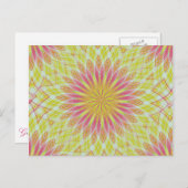 Roze Lotus Flower Briefkaart (Voorkant / Achterkant)