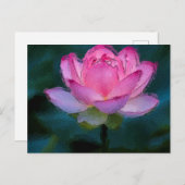 Roze Lotus Flower Briefkaart (Voorkant / Achterkant)