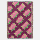 Roze Lotus Flower Deken (Voorkant Verticaal)