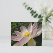 Roze Lotus Flower III Summer Floral Briefkaart (Staand voorkant)