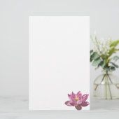 Roze Lotus Flower IV Briefpapier (Staand voorkant)