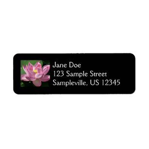Roze Lotus Flower IV Etiket