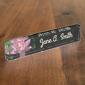 Roze Lotus Flower IV Naambordje (Zijkant)