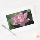 Roze Lotus Flower IV Rechthoekige Sticker (Envelop)