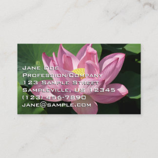 Roze Lotus Flower IV Visitekaartje