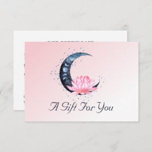 Roze Lotus Flower Moon Zakelijk Cadeaubon