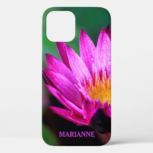 Roze Lotus Flower Name Persoonlijk Case-Mate iPhone Case (Achterkant)