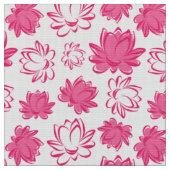 Roze Lotus Flower Pattern Stof (Close Up)