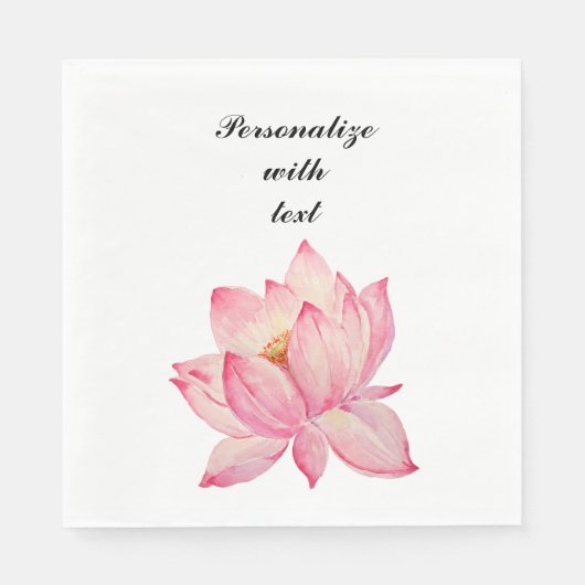 Roze Lotus Flower Servetten (Voorkant)