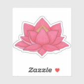 Roze Lotus Flower Sticker (Vel)