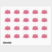 Roze Lotus Flower Vierkante Sticker (Vel)