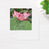 Roze Lotus Flower Vierkante Visitekaartjes (Bureau)