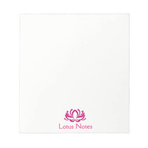 Roze Lotus Flower Yoga Instructor Holistic Classic Notitieblok