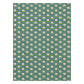 Roze Lotus Flowers & Lily Pads op Sapphire Green Tafelkleed (Voorkant)