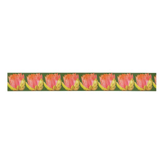 Roze Lotus Grosgrain Lint (Voorkant)